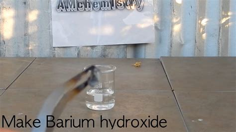 Barium Oxide Reacts With Water To Form Barium Hydroxide Make Barium