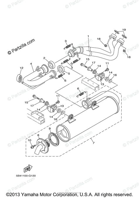 Yamaha Side By Side 2008 Oem Parts Diagram For Exhaust