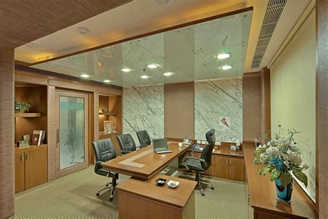 Office Cabin With Rolling Chairs Design By Interior Designer N Goyal