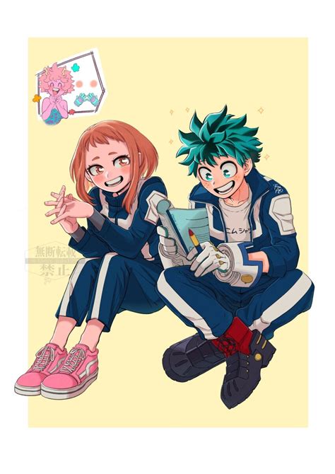 Aoba Rena Kuro Mameo Ashido Mina Hagakure Tooru Midoriya Izuku