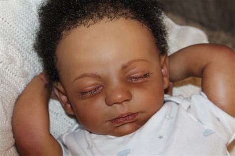 Reborn Baby Doll Sweet African American Newborn Baby Babe Owen With D Skin OOAK All Reborn Babies