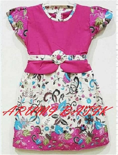 54 Model Terbaru Baju Dress Batik Anak Perempuan