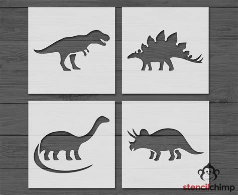 Dinosaur Stencil Art