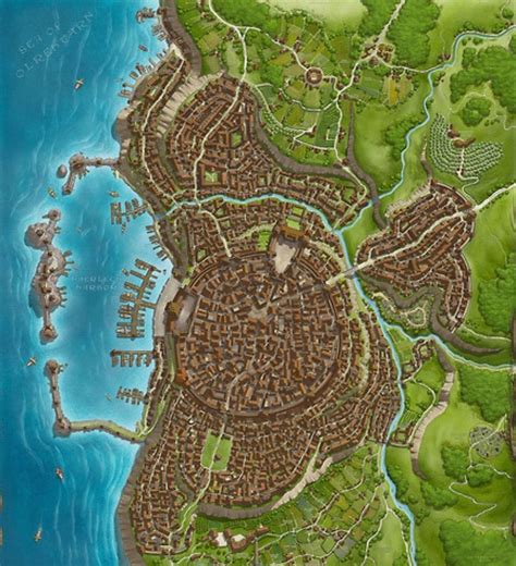 Pin By Snarkyjohnny On Town Maps Fantasy City Map Fantasy Map