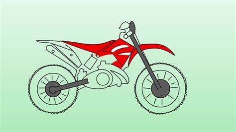 Start by drawing just the dirt bike. Bikes Drawing at GetDrawings | Free download