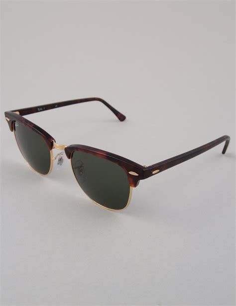 Ray Ban Clubmaster Sunglasses Tortoise Arista Green Accessories From Fat Buddha Store Uk