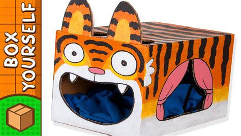 Craft Ideas With Boxes Tiger Cat House Diy On Boxyourself