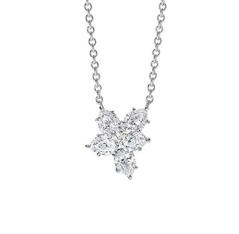 Harry Winston Cluster Pendant Matches Five Pear Shape Cluster Diamond Ring On My I Love
