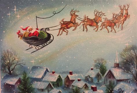 vintage santa sleigh