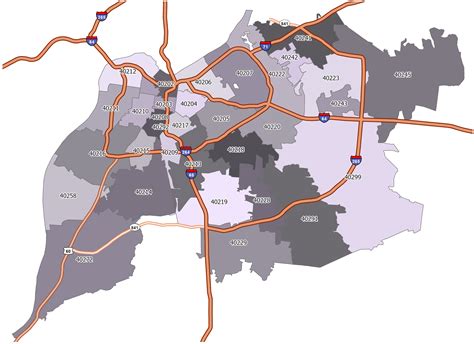 Louisville Zip Code Map Gis Geography