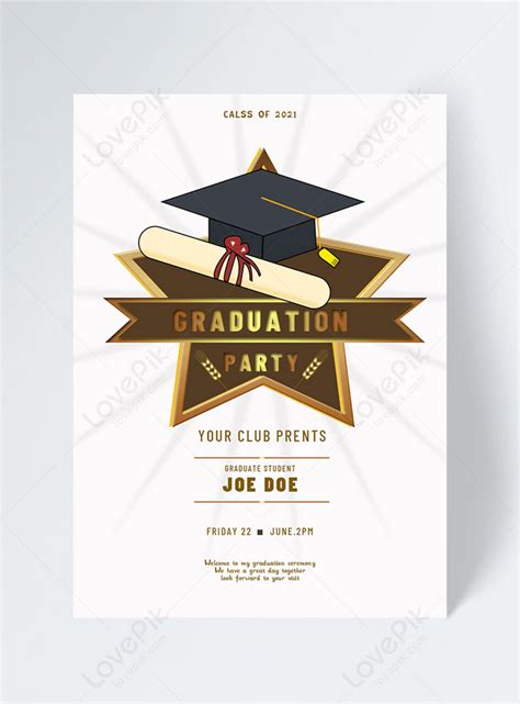 Illustration 2021 Graduation Invitation Design Template Imagepicture