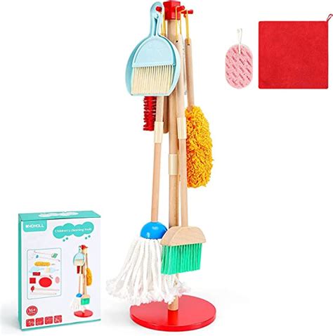 Whoholl Toddler Broom And Cleaning Set 9 Pcs Kids Broom