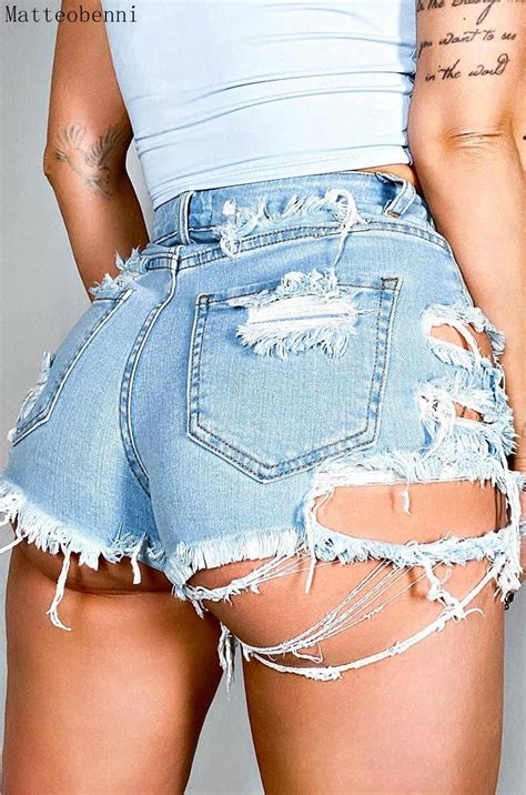 High Waist Sexy Womens Jeans Denim Shorts 2021 Summer Denim Cotton