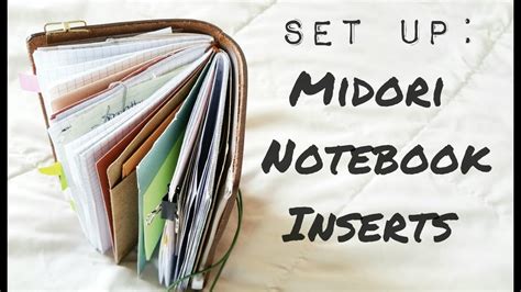 How To Set Up Traveler S Notebook Midori Inserts YouTube