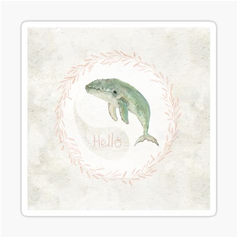 Hello Little Humpback Sticker For Sale By Katherineq Redbubble