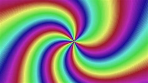 Colorful Rainbow Spiral Swirl Psychedelic Hypnotic Optical Illusion