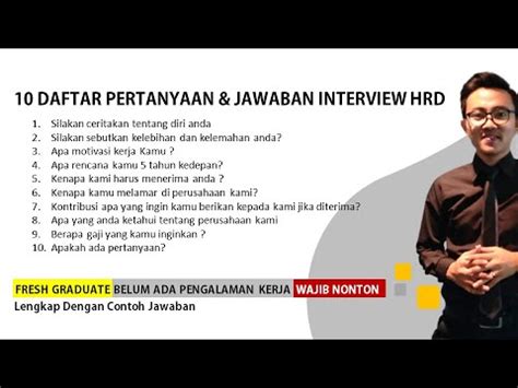 Pertanyaan Saat Interview Dan Jawabannya Homecare24