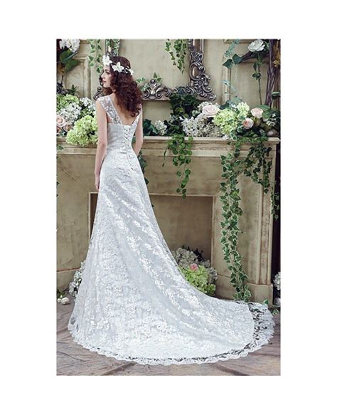 A Line Sweetheart Court Train Wedding Dress C30266 149