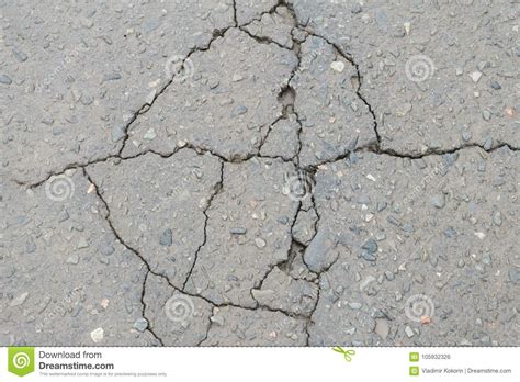 Cracks In The Pavement Poor Road Surfaces Stock Photo Image Of