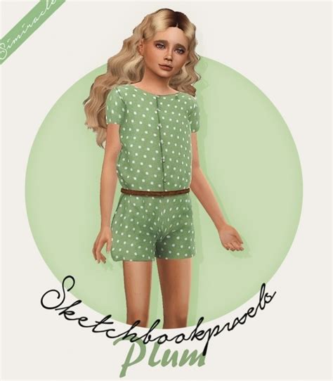 Sketchbookpixels Plum Outfit Kids Version 3t4 At Simiracle Sims 4 Updates