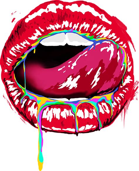 Lick My Lips Tri Blend T Shirt By Allen Daryl Pop Art Lips Lips Painting Lips Art Print
