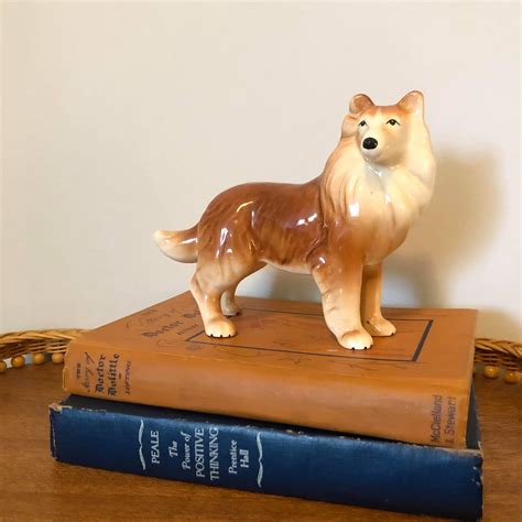 Vintage Ceramic Collie Lassie Dog Figurine Etsy