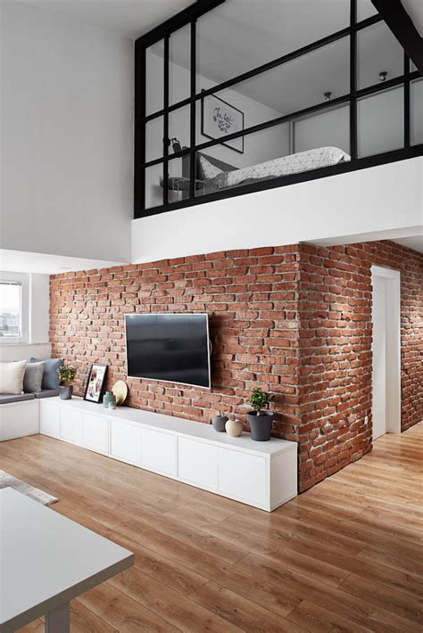 While the living room enjoys the full height of the building,. How to design your small loft apartment | Loftspiration