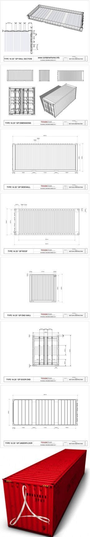 Free Shipping Container Technical Drawing Package Casas De