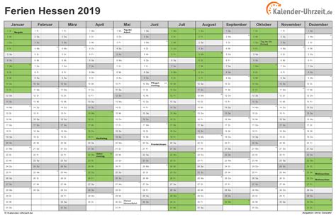 Alle ferienkalender kostenlos als pdf, mit feiertagen. Ferien Hessen 2019 - Ferienkalender zum Ausdrucken