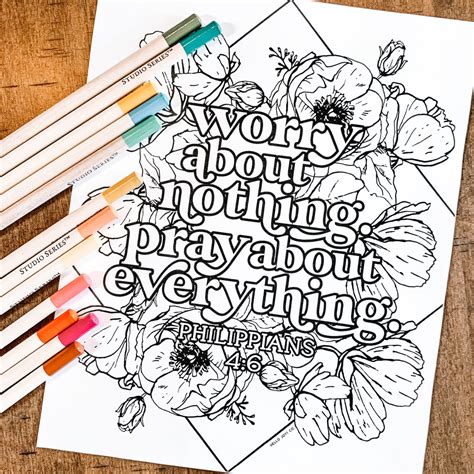 Free account includes thousands of free teaching resources to download pick your own free resource every week with our newsletter this lovely coloring page is a great activity to help children memorize philippians 4:13. Instant Download - Philippians 4:6 Coloring Page » Hello ...