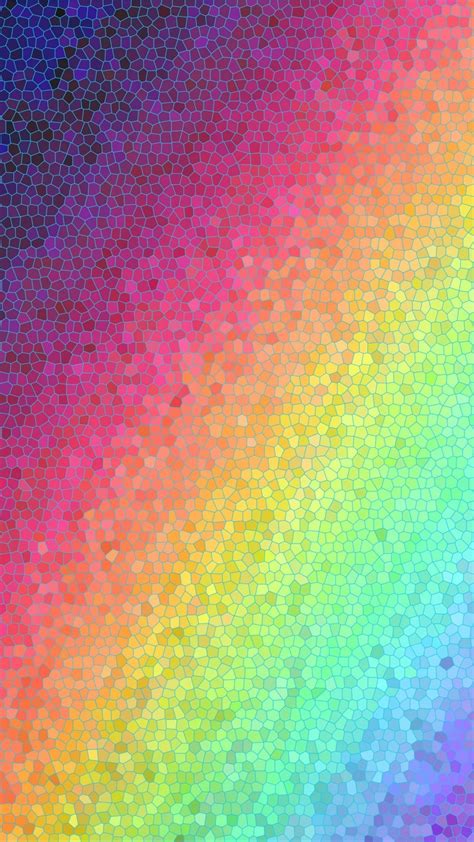 1080x1920 Rainbow Mosaic Texture Wallpaper Rainbow Wallpaper