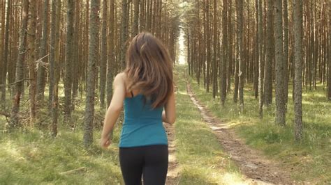 Girl Running Through The Woods Stock Video Footage 0031 Sbv 309250730