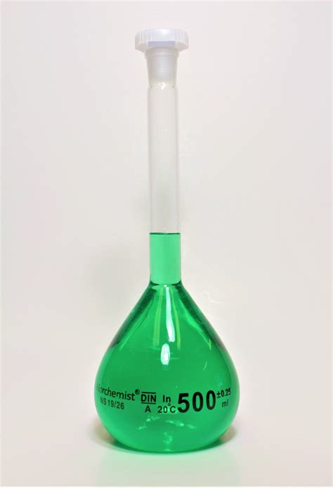 Volumetric Flask Borosilicate Glass 500 Ml Norchemist