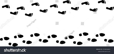 Footprint Trail Human Barefoot Shoes Icon Stock Vector Royalty Free