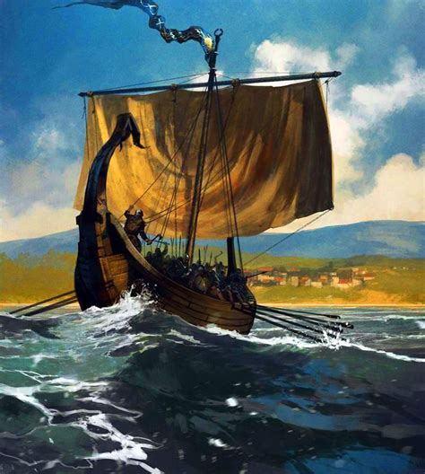 Viking Longship Longship Ship Art Vikings