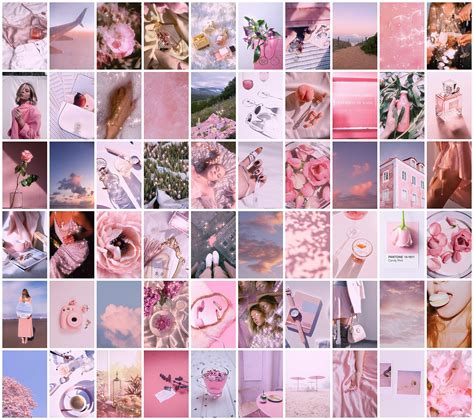 Buy Cerise Design Pink Wall Collage Pink Collage Kit For Wall