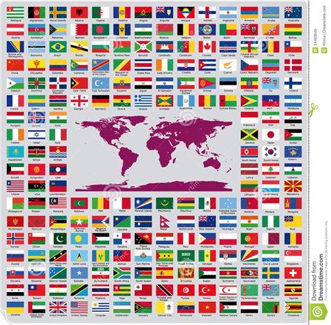 Quality official national flags of the world. Official country flags stock vector. Image of europe ...