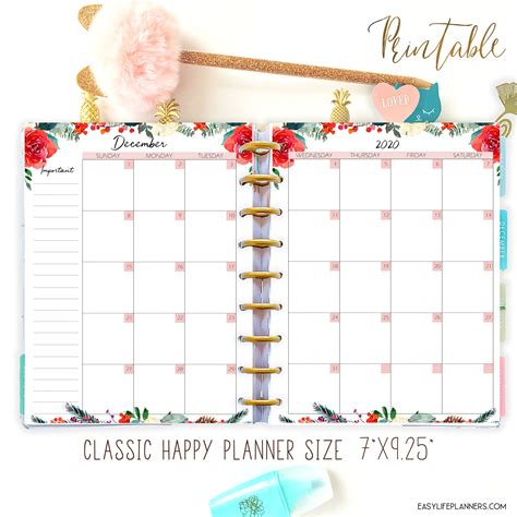 2021 Monthly Planner Editable Planner Monthly Layout Made To Fit