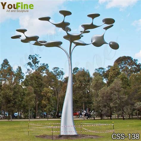 Outdoor Large Metal Tree Stainless Steel Sculpture For Sale Css 138