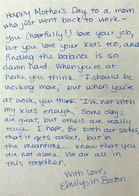 These Handwritten Mothers Day Letters Prove Moms Have