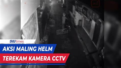 Video Maling Helm Di Candisari Aksi Terekam Cctv