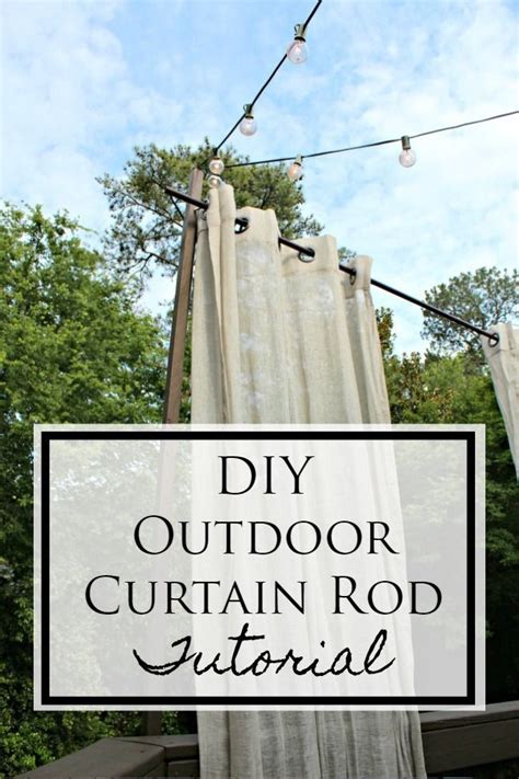 Diy Floating Outdoor Curtain Rod Creating A Privacy Curtains For Deck