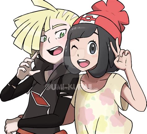 Gladion And Moon Couple Lonashipping By Umirai Pokemon Moon Gladion