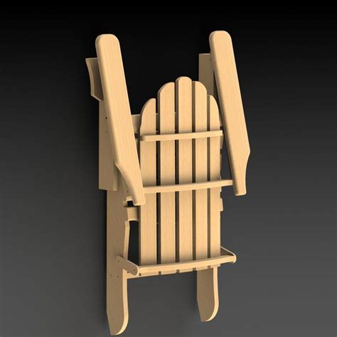 Folding Adirondack Chair Plans In Pdf And Dxf Format Us And Metric