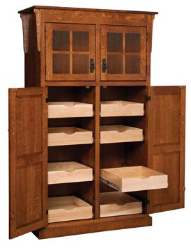 As long as you have enough space for a cabinet, you can build yourself this rustic freestanding kitchen pantry. Amish Pantry Cabinet | Freestanding Pantry Cabinet - Amish ...