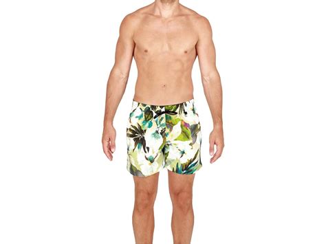 Hom Savannah Beach Boxer Khaki Green Mens Swimwear — Infoacto