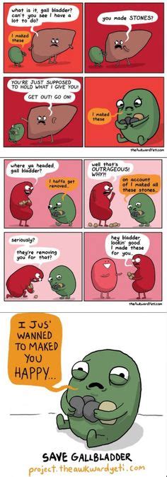 Poor Gallbladder Awkward Yeti Awkward Yeti Gallbladder Medical Humor