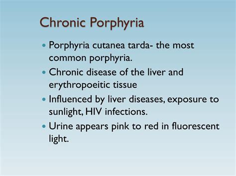 Ppt Porphyrias Powerpoint Presentation Free Download Id2417161