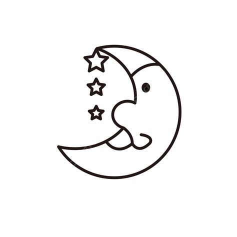 Clipart Moon Black And White