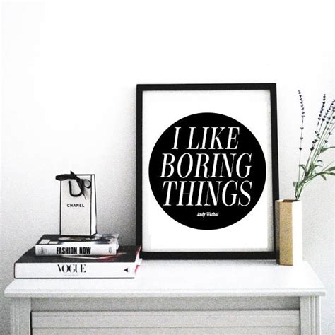 I Like Boring Things Andy Warhol Quote Affiche Scandinave Etsy
